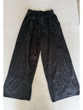 June & Ivy Black Floral Women’s Dress Pants Wide Leg Large